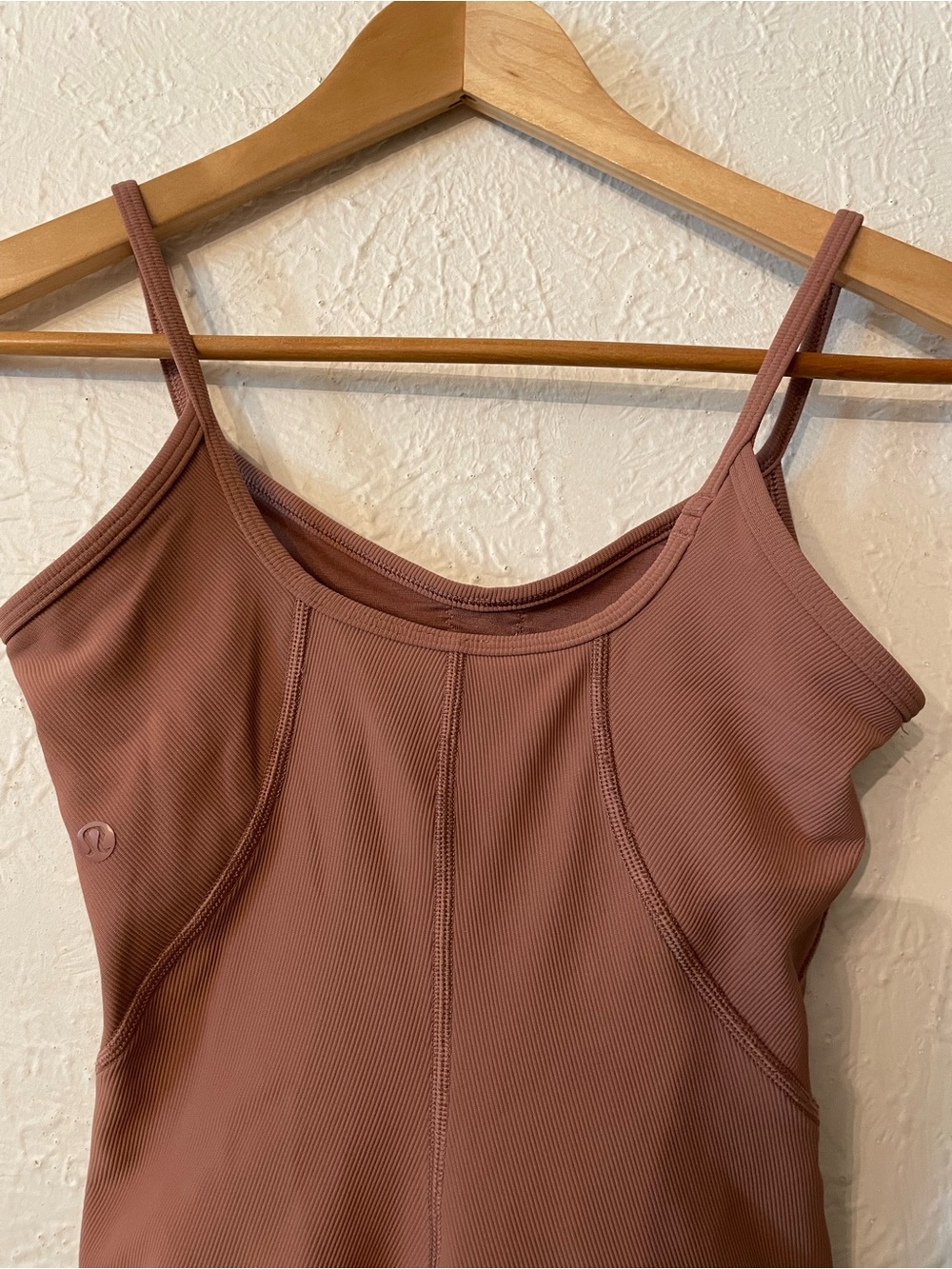 lululemon athletica Pink Ribbed Contoured Yoga Unitard Scoop-Neck Romper Size 0 - Picture 6 of 8